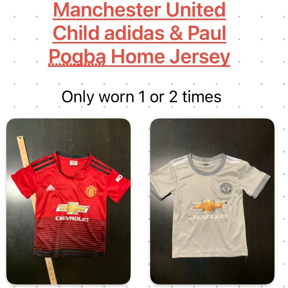 2 x Child Jersey adidas/ Paul Pogba Manchester United possible 4-6years …